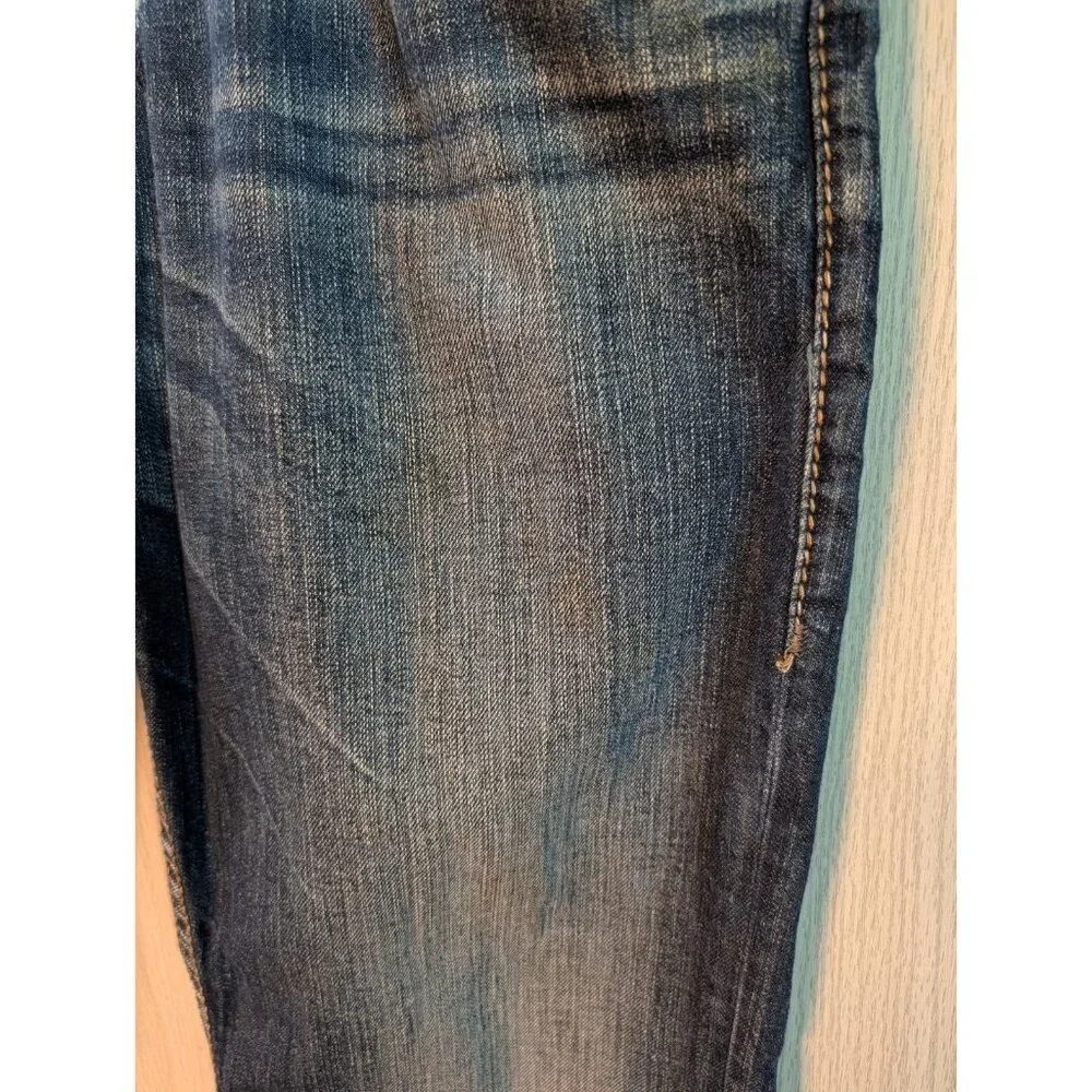 Silver Jeans Men 32x30 Craig Bootcut Blue Medium Wash Thick Stitch Grunge Y2K - Picture 4 of 11